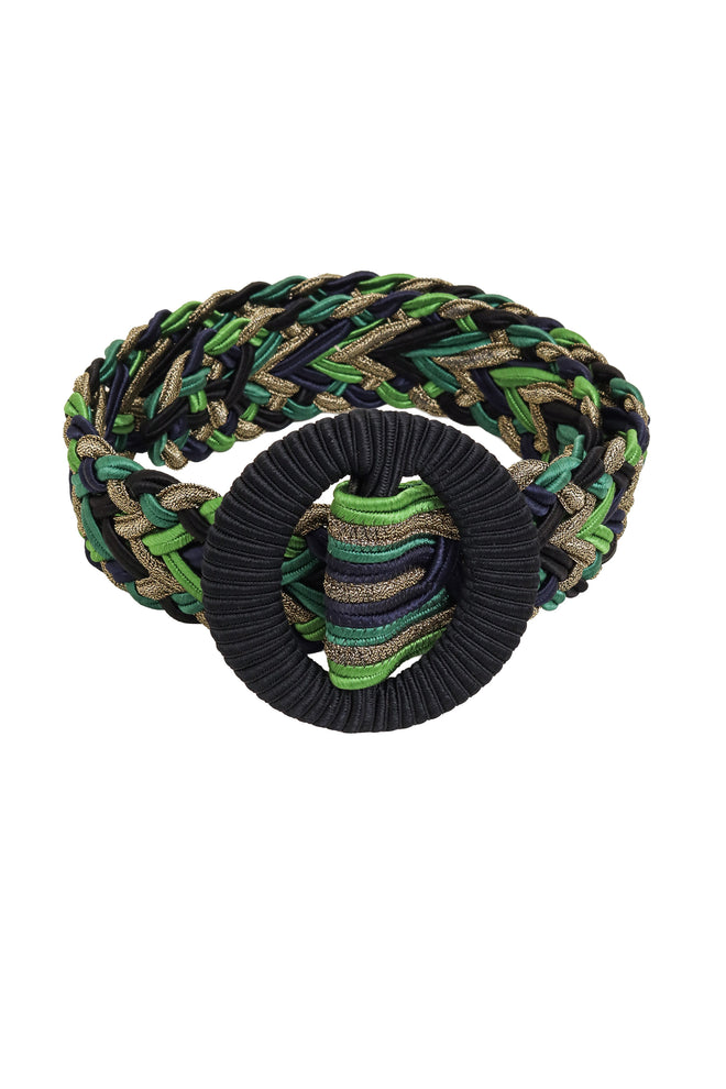 Braided Lamé Ring Belt by Yves Saint Laurent looped @ Recess LA