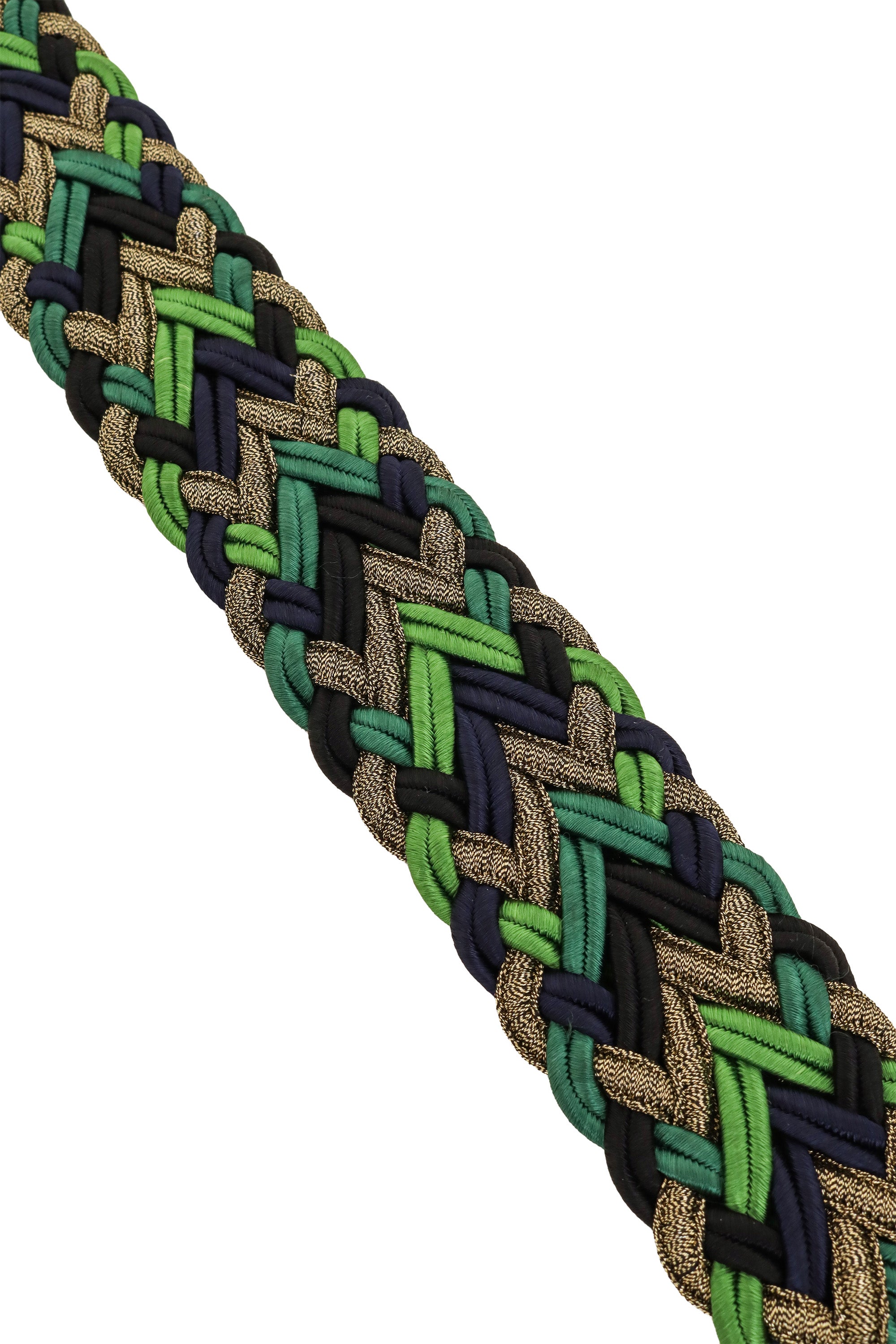 Braided Lamé Ring Belt by Yves Saint Laurent close @ Recess LA