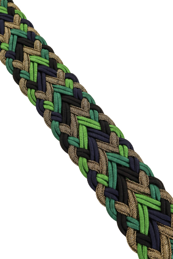 Braided Lamé Ring Belt by Yves Saint Laurent close @ Recess LA