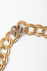 Gold and Silver Double Hoop Chain Necklace Silver Hoops Up Close @RecessLA