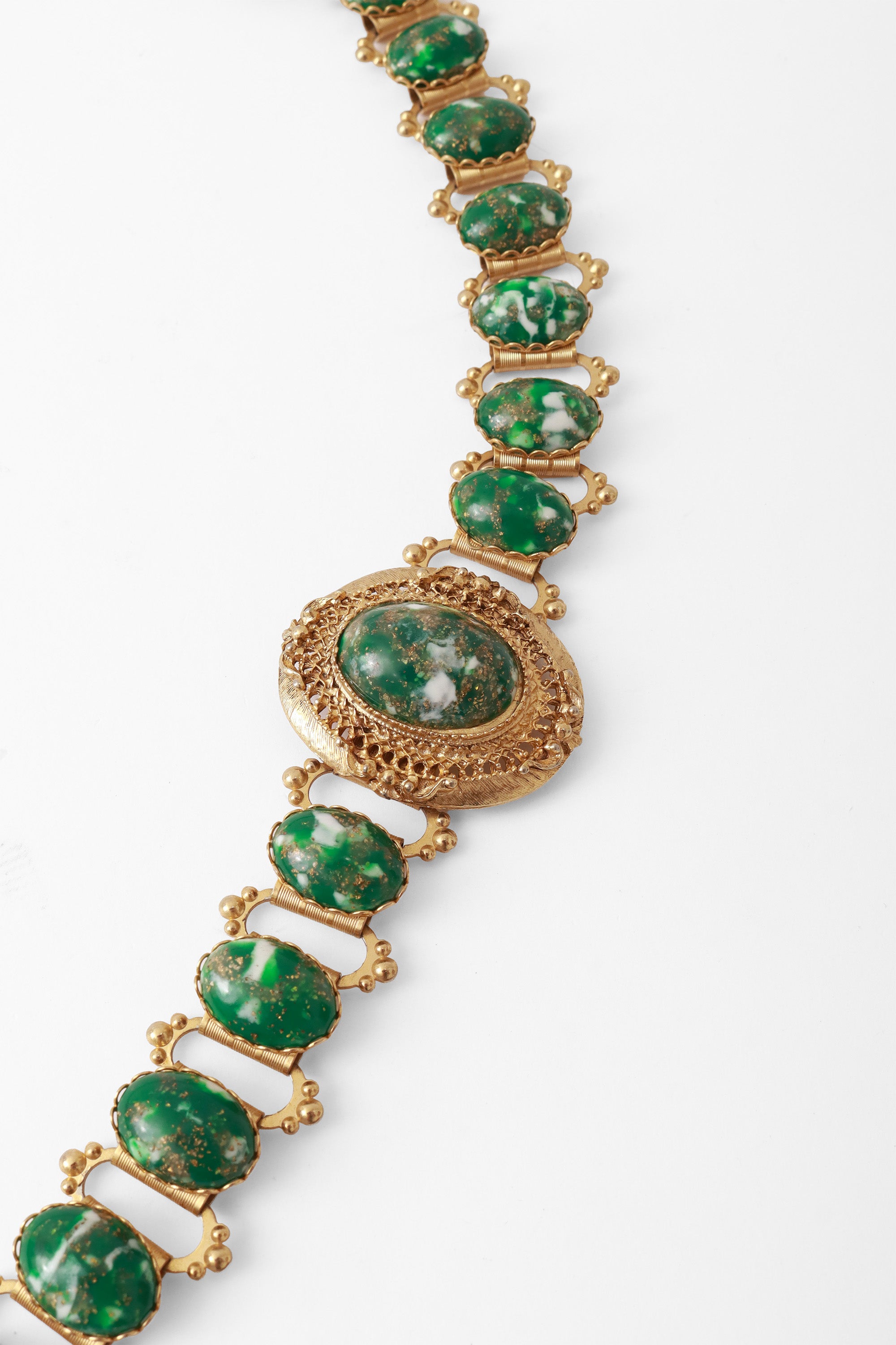 cabochon filigree belt stone close @ Recess LA