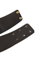 Leather Cutout Crystal Wing Belt prongs and holes @ Recess LA