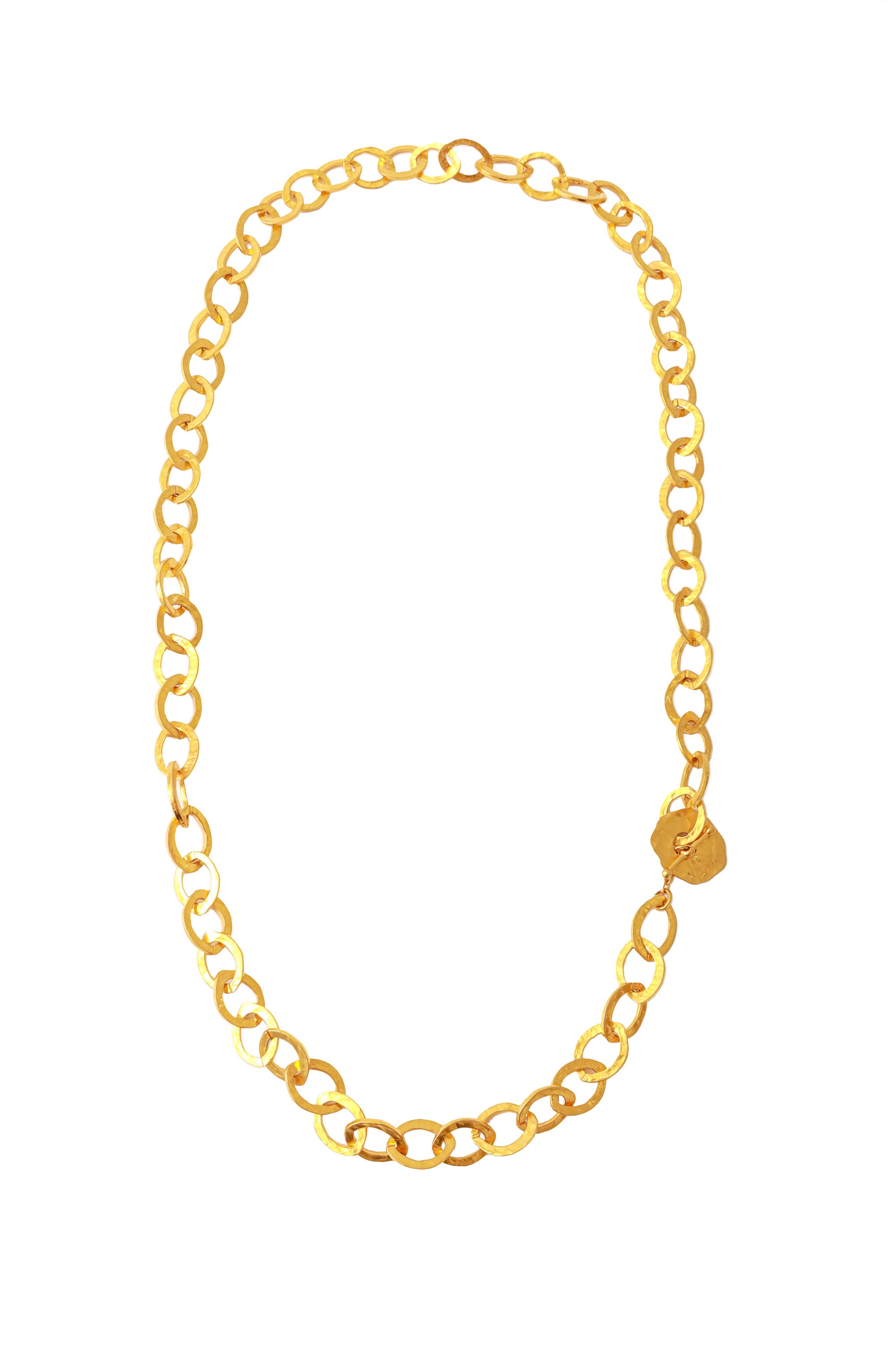 Gold Hammered Hoop Chain Belt/Necklace @ Recess LA