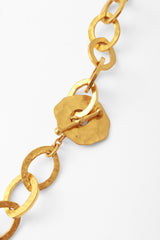 Gold Hammered Hoop Chain Belt/Necklace closure Close  @ Recess LA