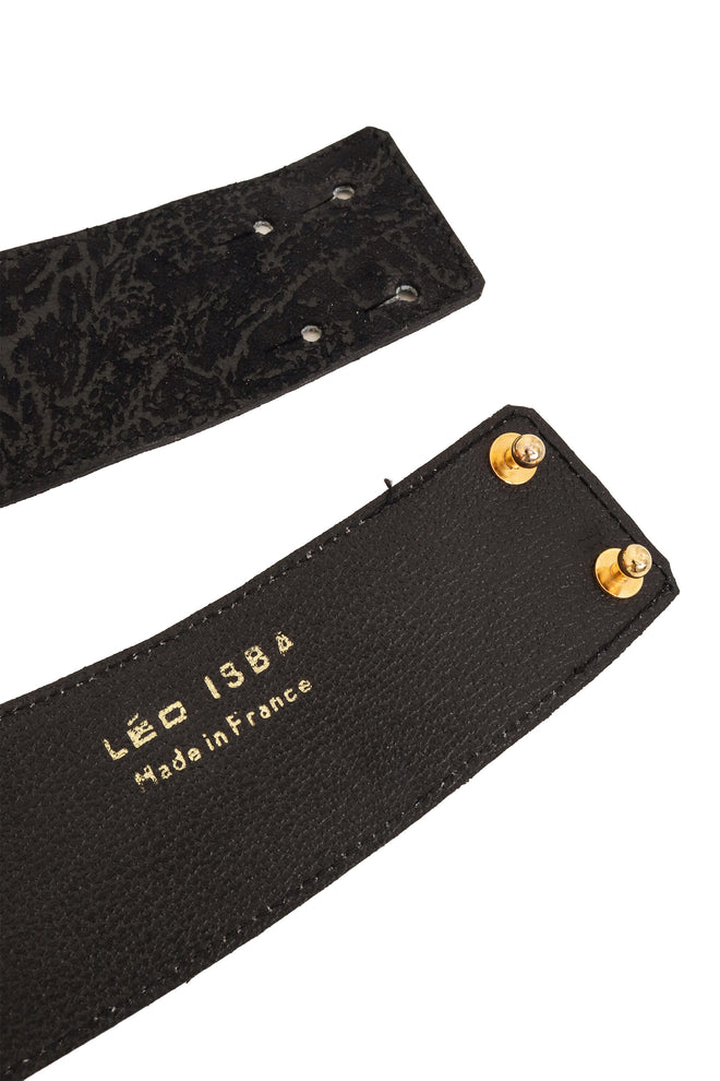 Textured Suede Crystal Wing Belt by Léo Isba ends @ Recess LA