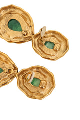 Vintage Guy Laroche Green Marbled Teardrop Earrings signatures @ Recess LA