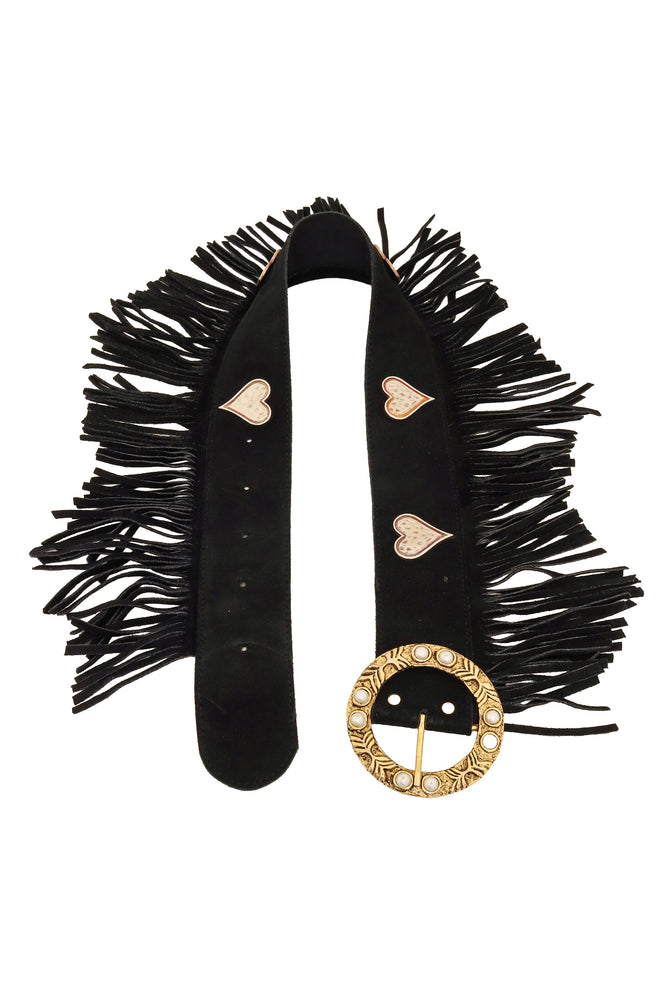 Pearl Ring Heart Fringe Belt @ Recess LA
