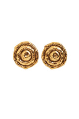Vintage Guy Laroche Spiral Shell Button Earrings @ Recess LA