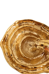 Vintage Guy Laroche Spiral Shell Button Earrings tarnish inside @ Recess LA