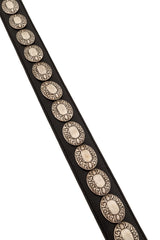 Oval Concho Medallion Leather Belt by J&M Davidson close @ Recess LA