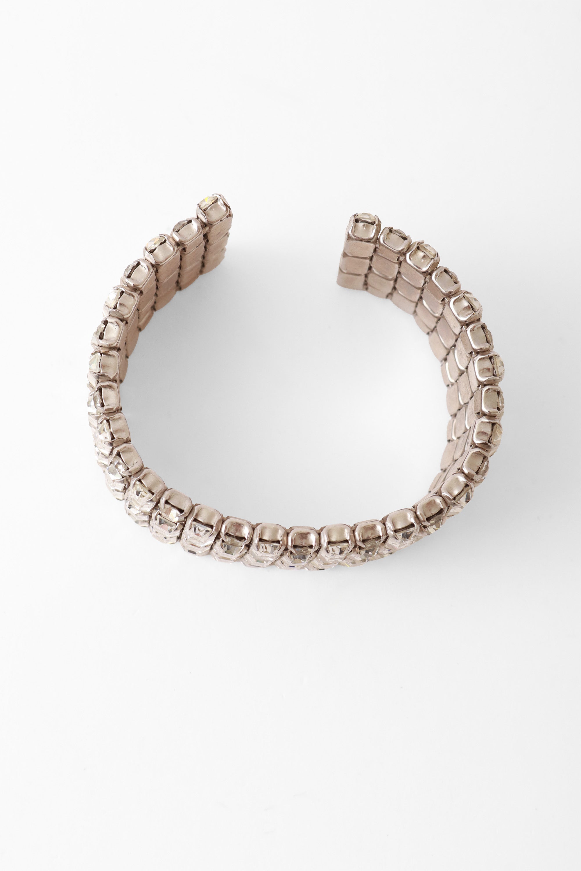 crystal bar cuff bracelet from above @ Recess LA