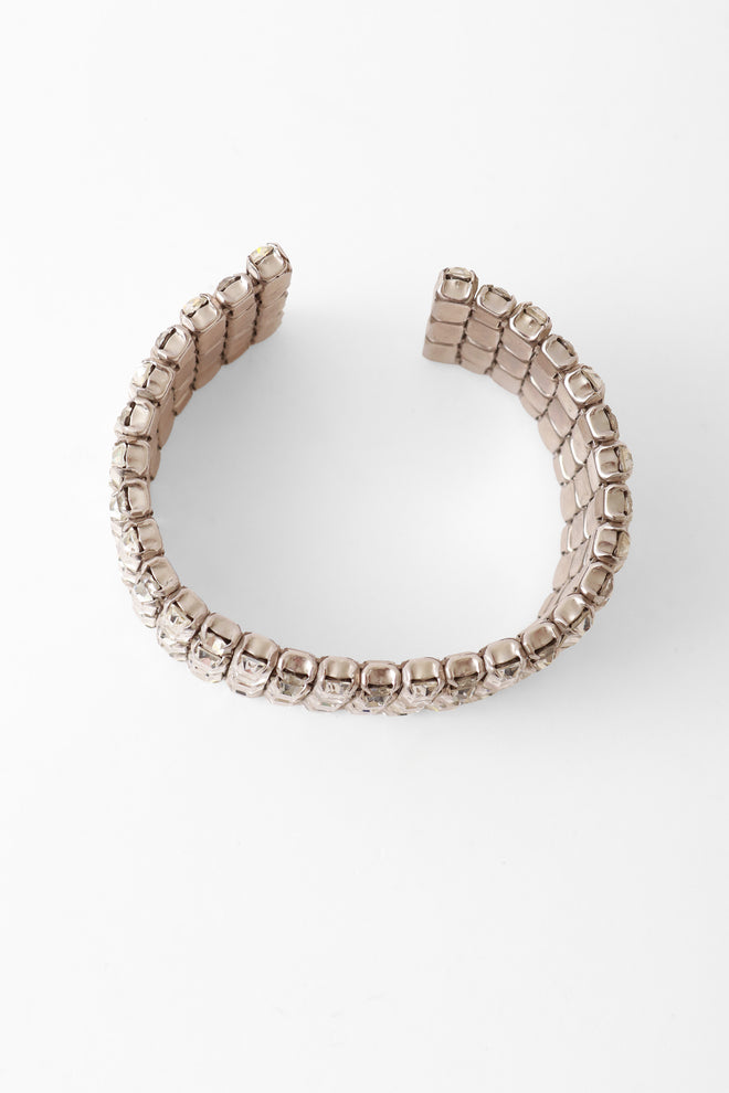 crystal bar cuff bracelet from above @ Recess LA