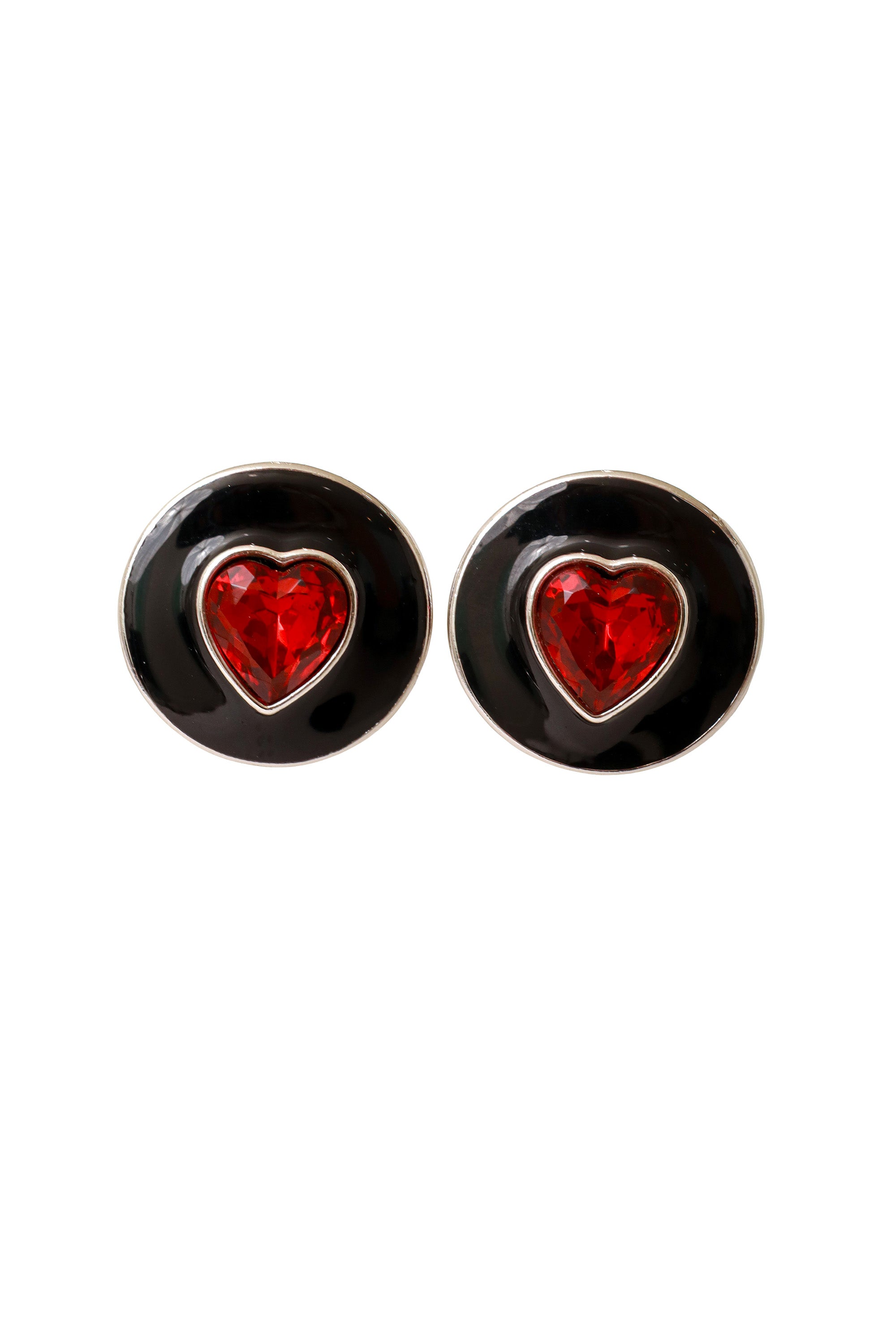 Heart Button Earrings by Yves Saint Laurent @ Recess LA