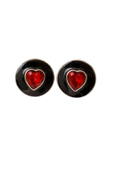 Heart Button Earrings by Yves Saint Laurent @ Recess LA