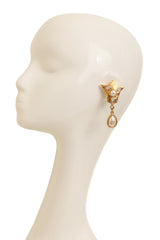 Pearl Drop Crown Earrings