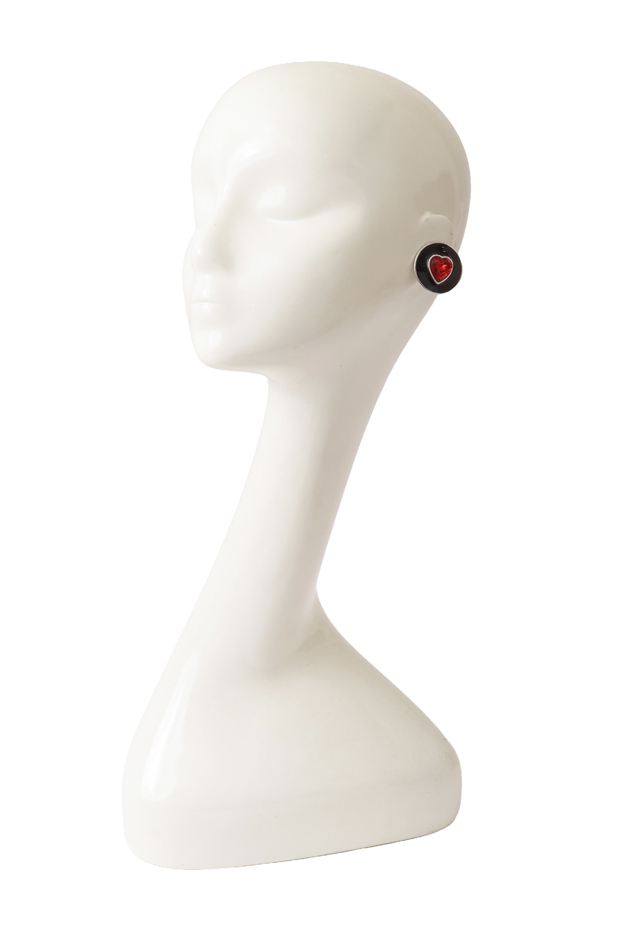 Heart Button Earrings by Yves Saint Laurent on mannequin @ Recess LA