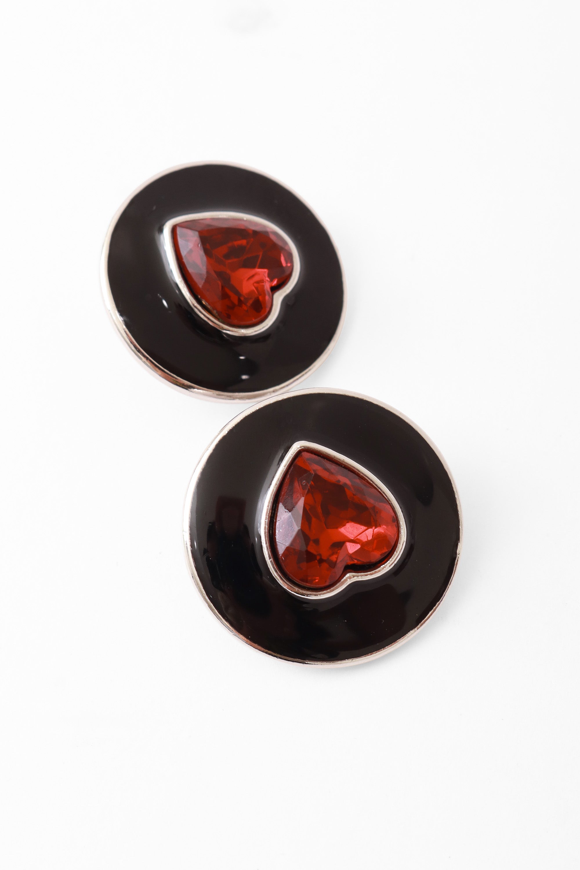 Heart Button Earrings by Yves Saint Laurent close @ Recess LA