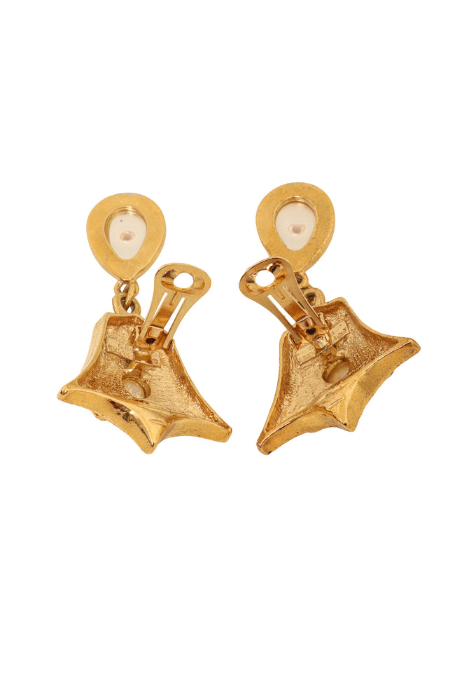 Pearl Drop Crown Earrings