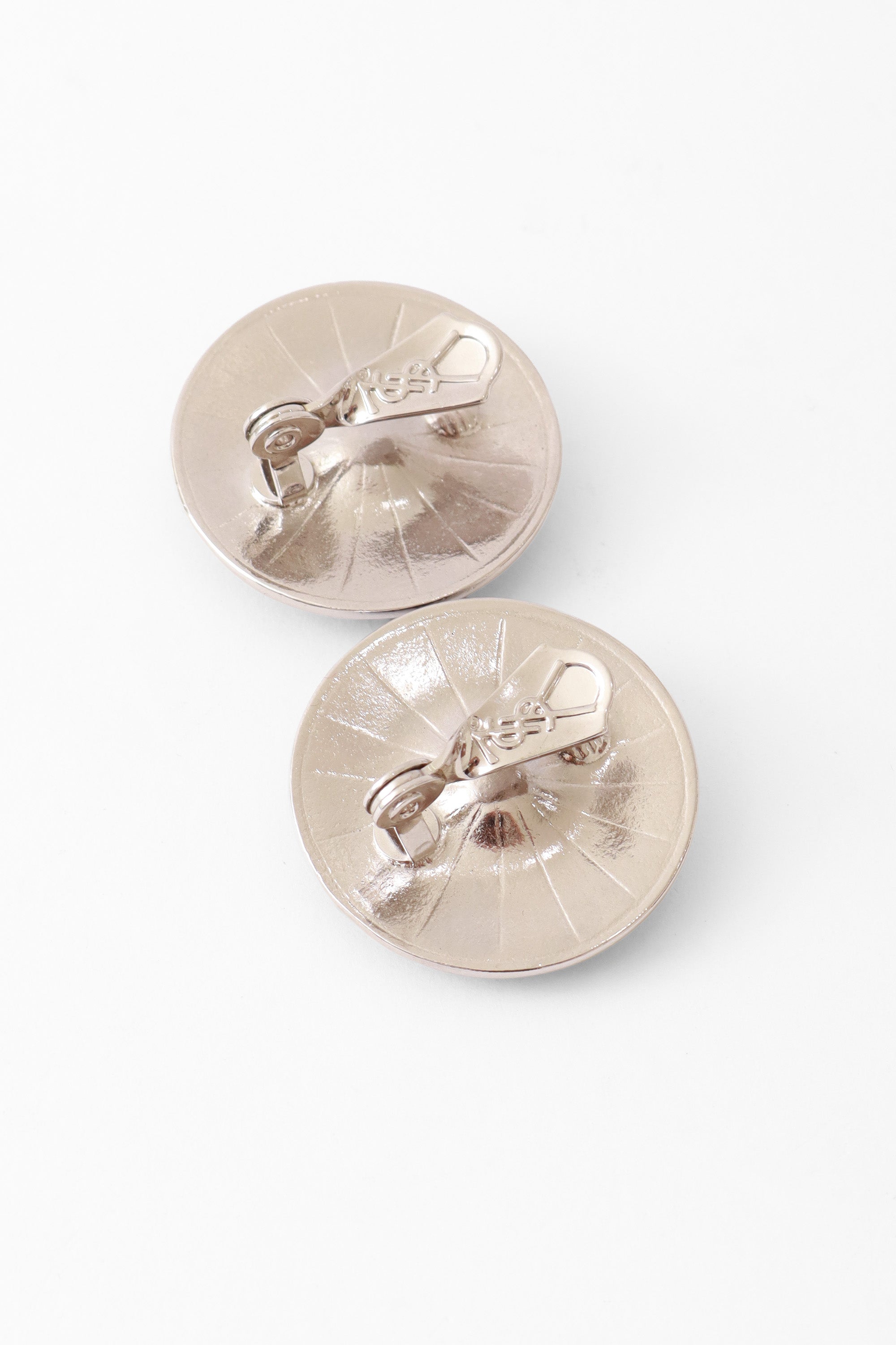 Heart Button Earrings by Yves Saint Laurent logos @ Recess LA