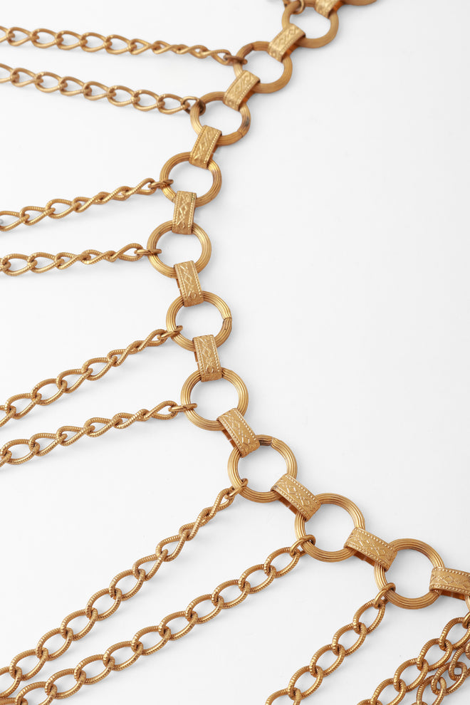 Chain Drape Ring Belt rings close @ Recess LA