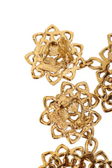 Vintage Mosaique Paris Filigree Heart Drop Earrings signature @ Recess LA