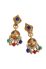 Vintage Guy Laroche Eclectic Orb Bead Charm Earrings close @ Recess LA