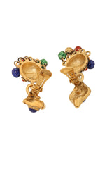 Vintage Guy Laroche Eclectic Orb Bead Charm Earrings backs open @ Recess LA