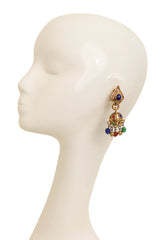 Vintage Guy Laroche Eclectic Orb Bead Charm Earrings on mannequin @ Recess LA