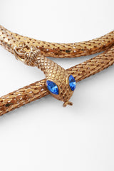 mesh snake belt necklace head close @ Recess LA