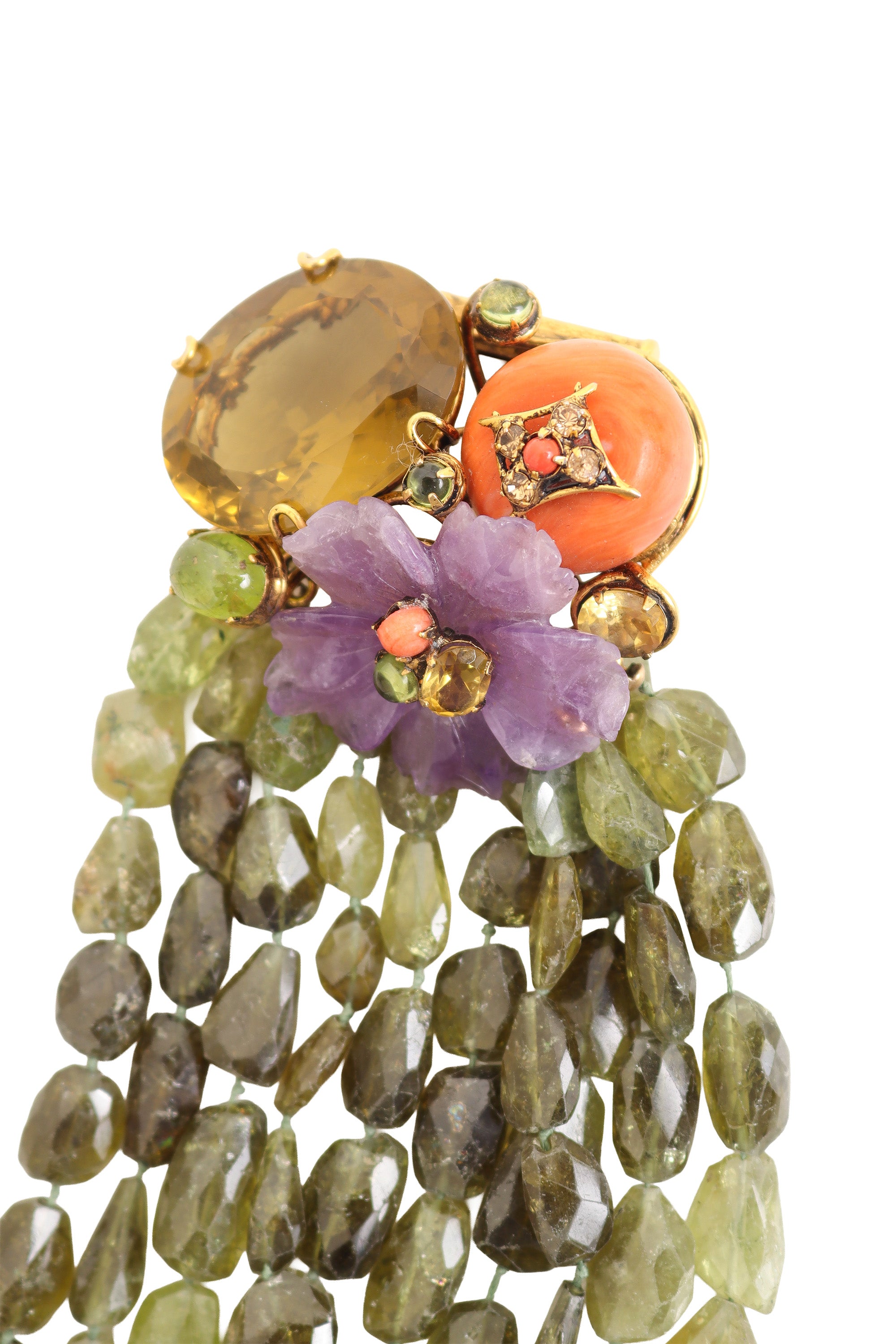Greens Semi-Precious Stone Bead Bracelet by Iradj Moini @ Recess LA