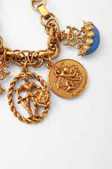 Medieval charm bracelet coin close @ Recess LA