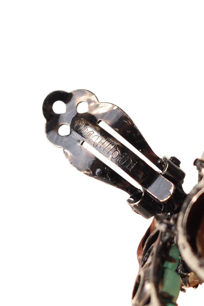 Smokey Quartz Stone Wrap Earrings by Iradj Moini signature @ Recess LA