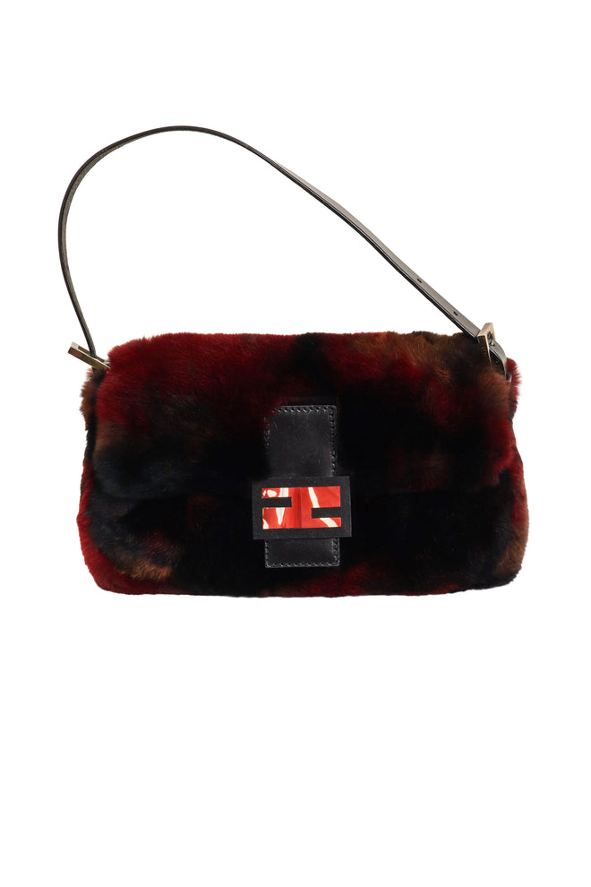 Vintage Fendi Beaver Fur Marbled Baguette @ Recess