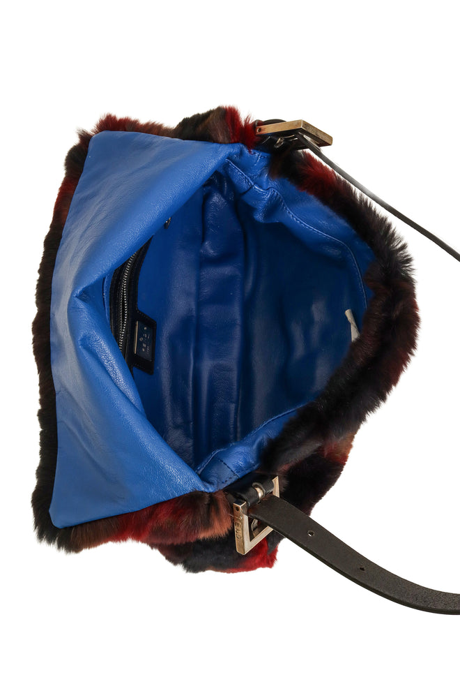 Vintage Fendi Beaver Fur Marbled Baguette inside @ Recess