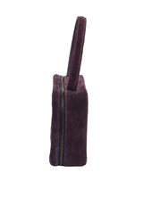 Vintage Chanel Suede CC Handle Box Bag side @ Recess LA