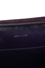 Vintage Chanel Suede CC Handle Box Bag Made in Italy @ Recess LA