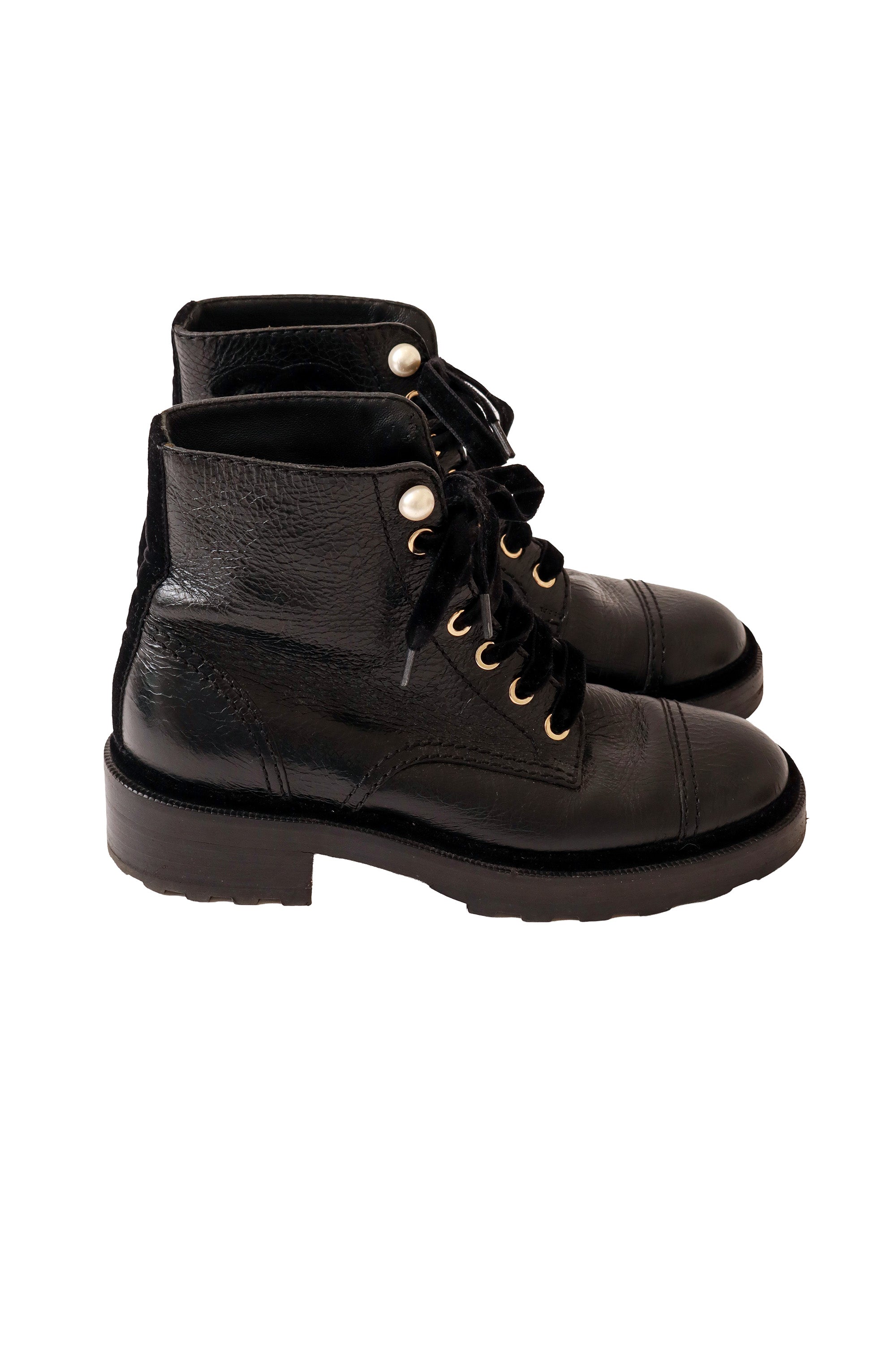 leather ankle boots by Chanel side @ Recess LA