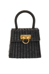 Salvatore Ferragamo Top Handle Wicker Basket Bag @ Recess LA