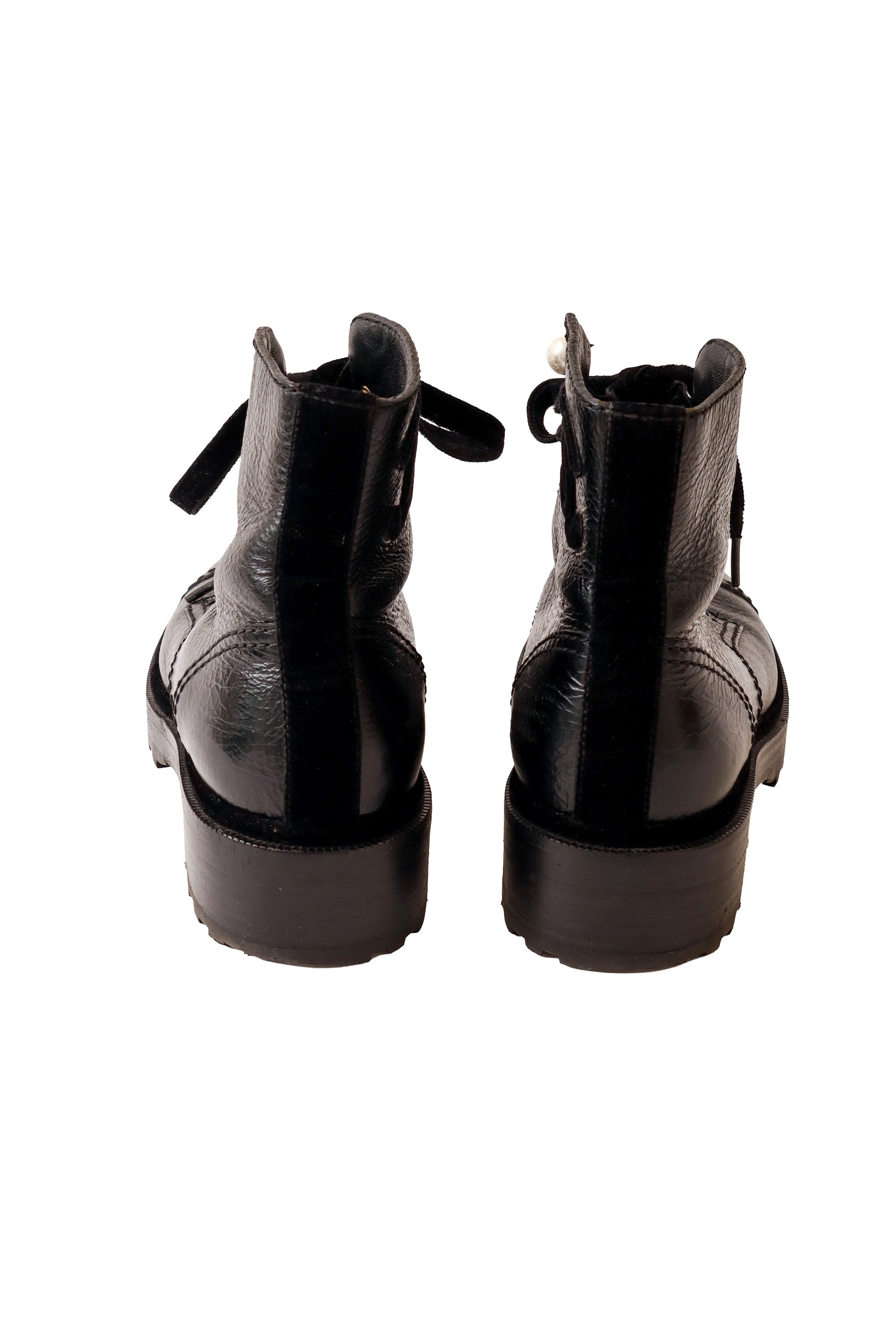 leather ankle boots by Chanel back @ Recess LA