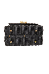 Salvatore Ferragamo Top Handle Wicker Basket Bag bottom @ Recess LA