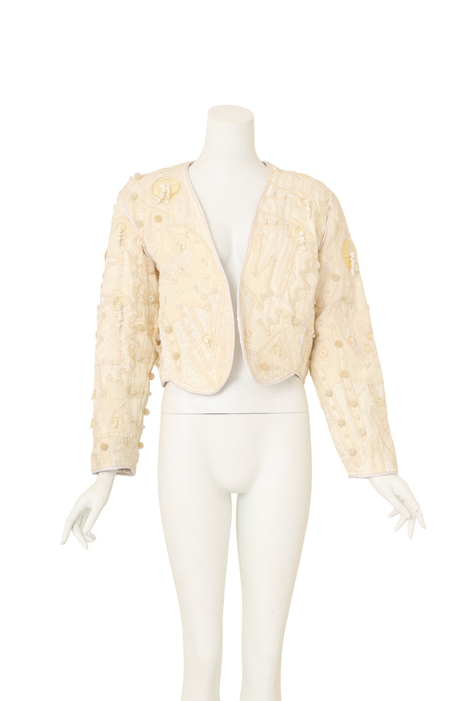 Bead Appliqué Bolero by Judith Roberts on mannequin @ Recess LA