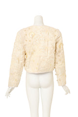 Bead Appliqué Bolero by Judith Roberts on mannequin back @ Recess LA