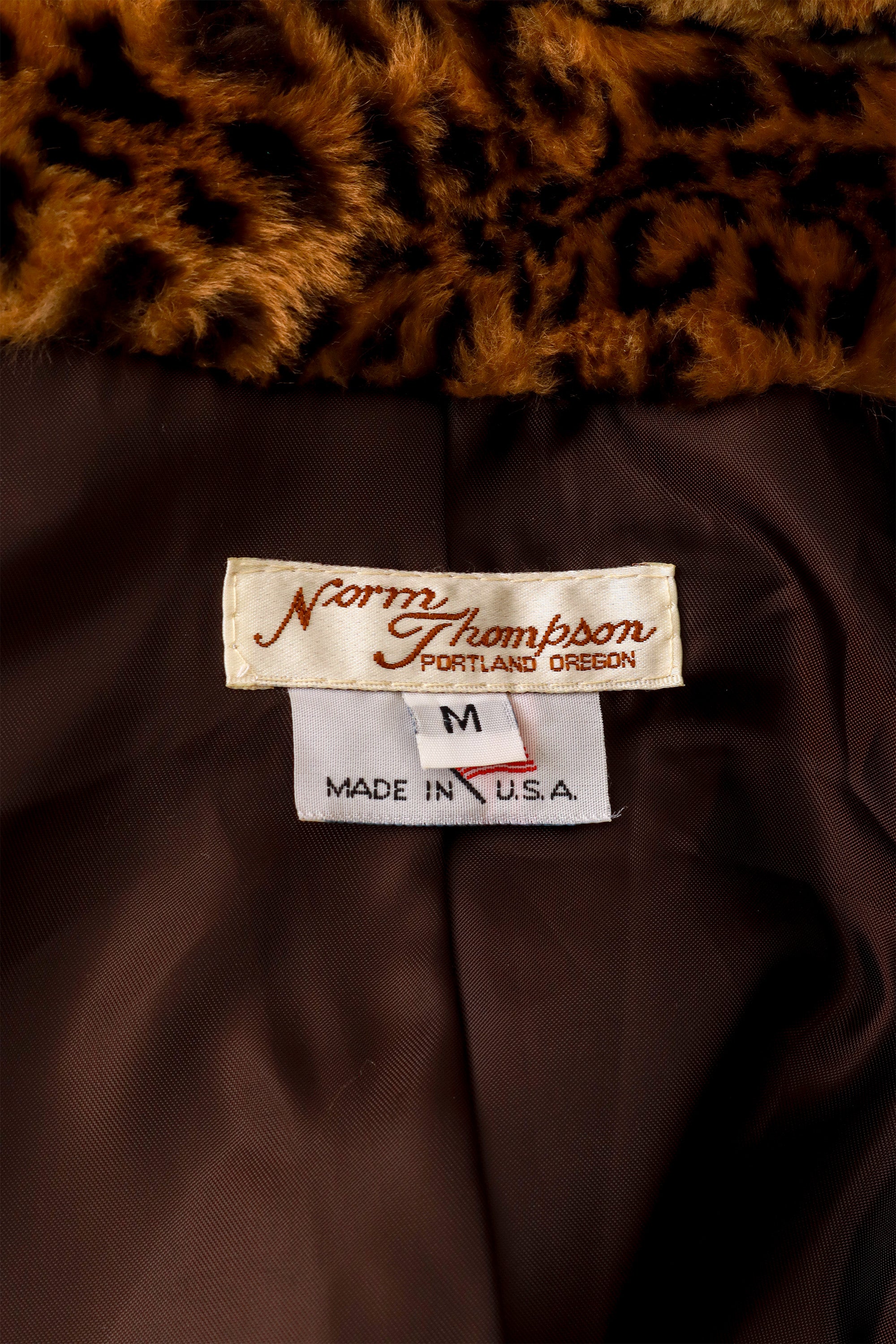 Leopard Fur Coat by Norm Thompson label @ Recess LA