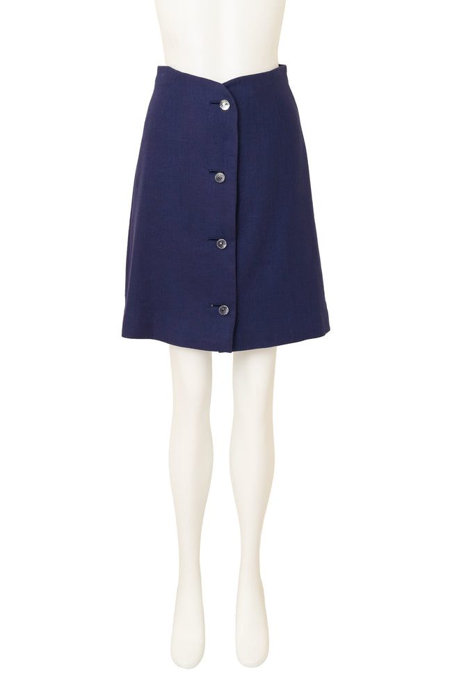 High Waist Crystal Sphere Button Midi Skirt @Recess LA