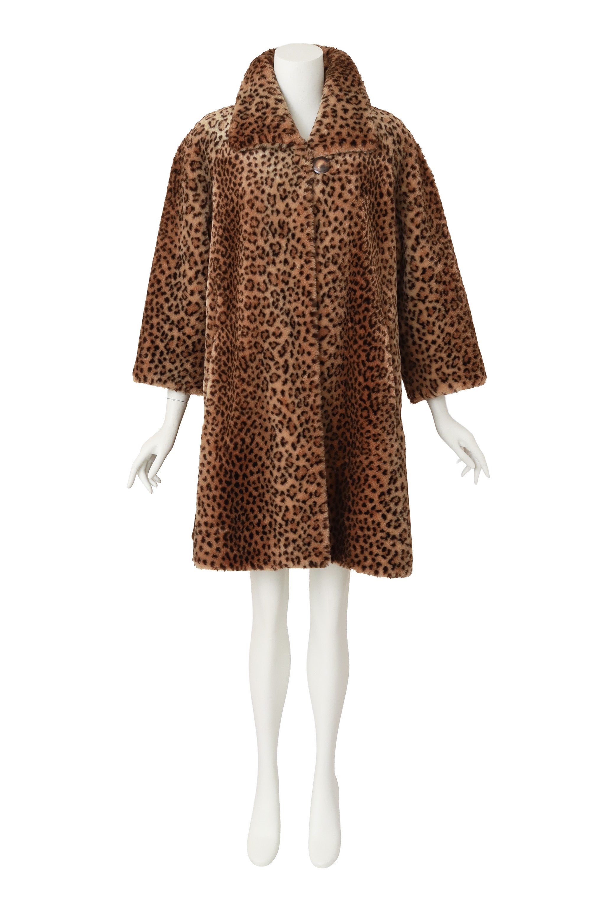Leopard Fur Coat by Norm Thompson on mannequin closed @ Recess LA