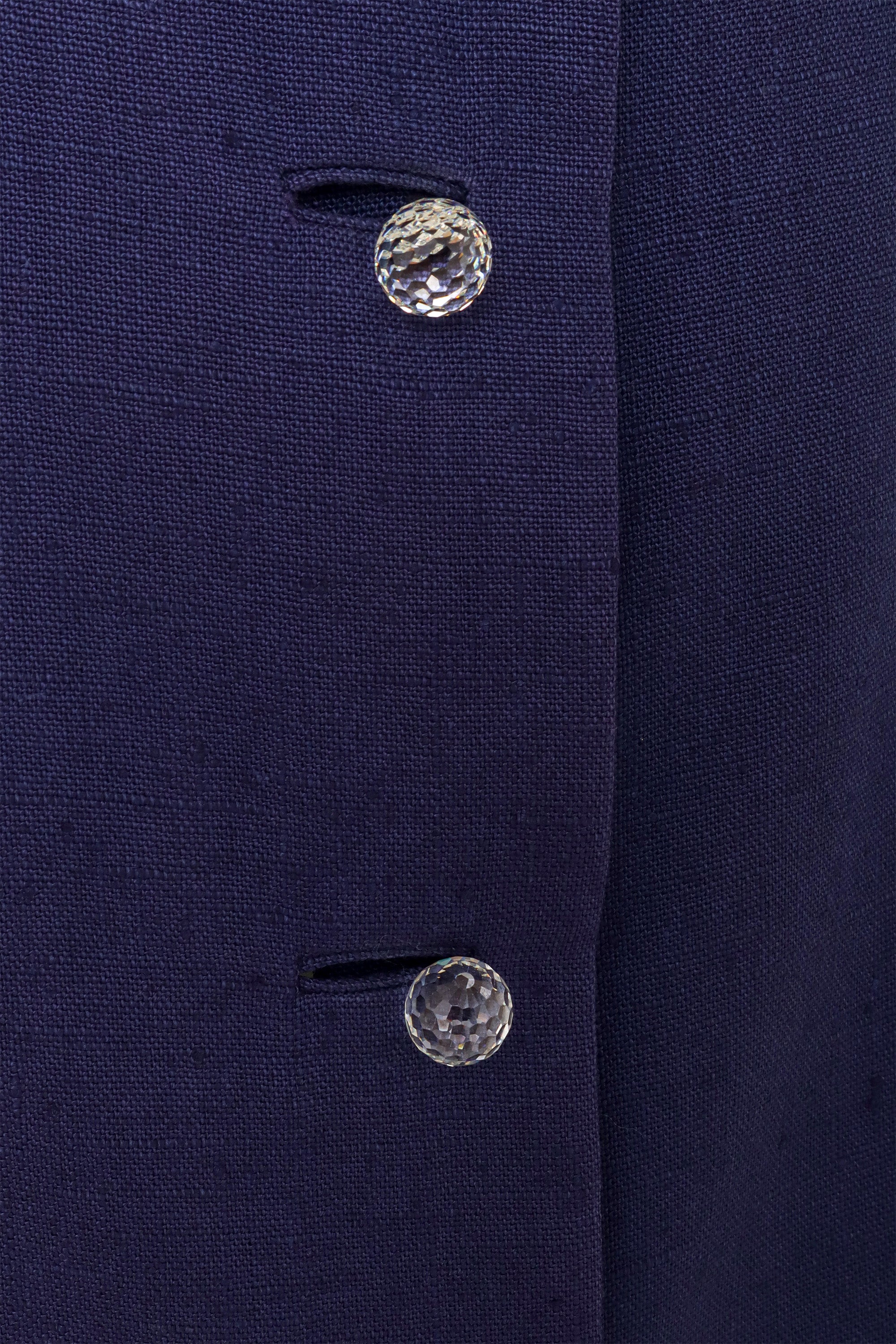 High Waist Crystal Sphere Button Midi Skirt detail @Recess LA