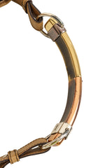 Vintage Tom Ford for Yves Saint Laurent Mixed Metal Mombasa Hobo Bag handle underside @ Recess LA