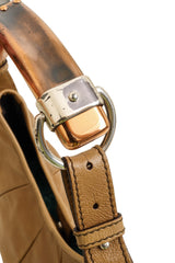 Vintage Tom Ford for Yves Saint Laurent Mixed Metal Mombasa Hobo Bag handle edge scuff @ Recess LA