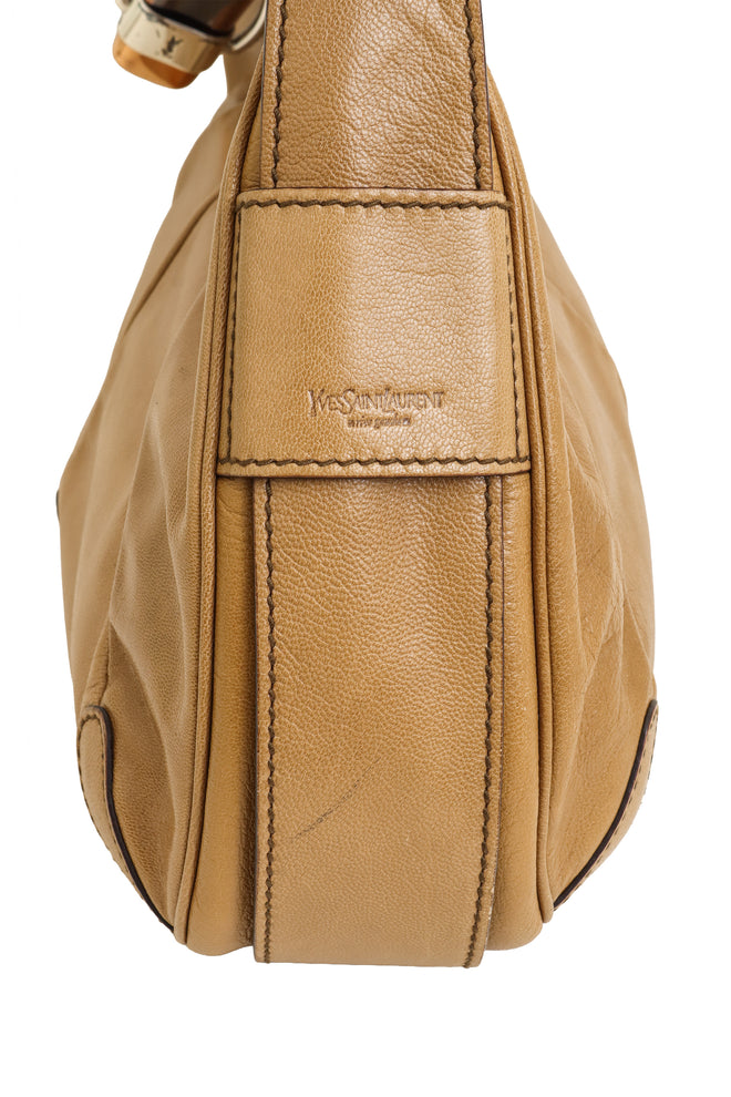 Vintage Tom Ford for Yves Saint Laurent Mixed Metal Mombasa Hobo Bag side signature stamp @ Recess LA