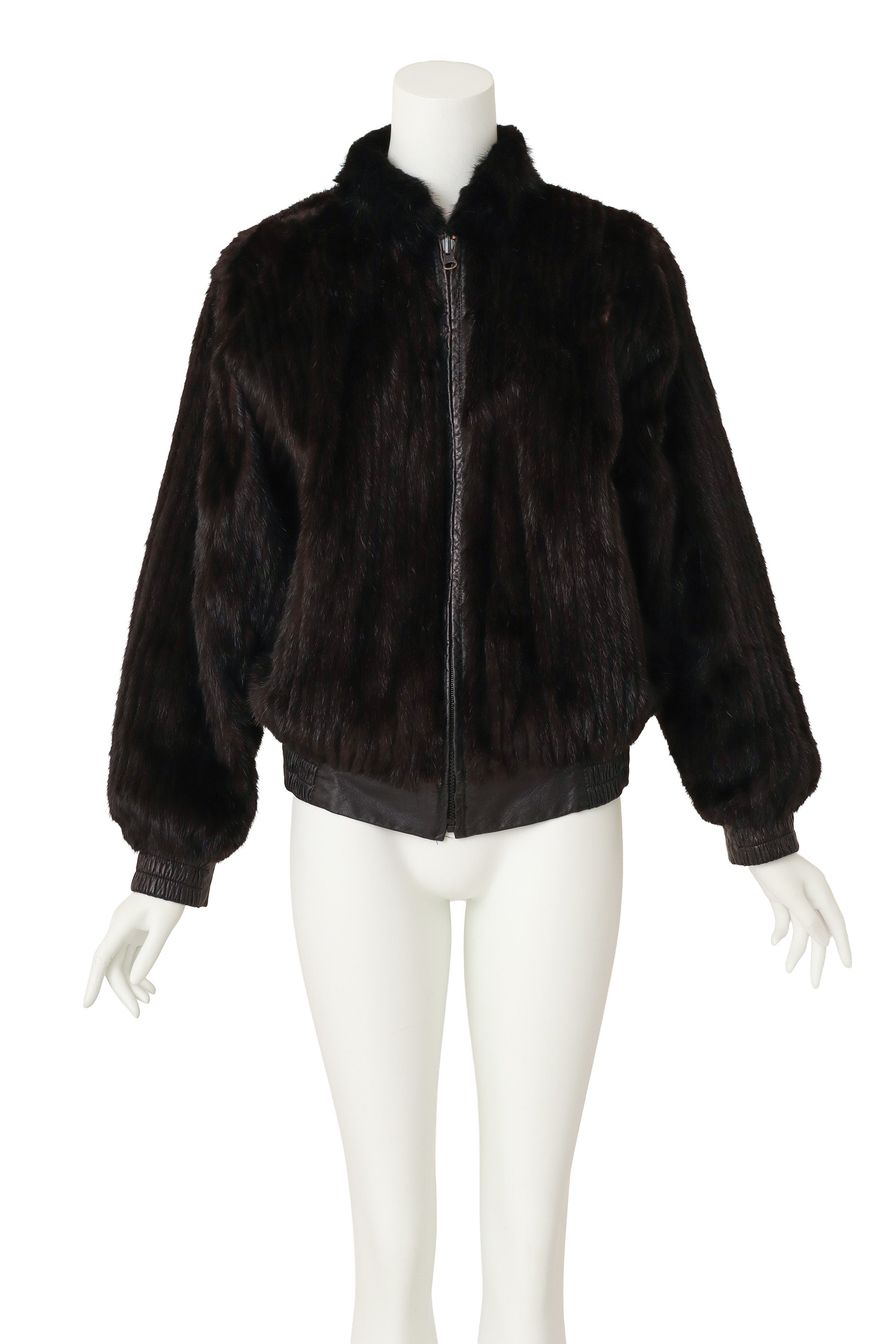 reversible leather fur jacket fur zipped @ Recess LA